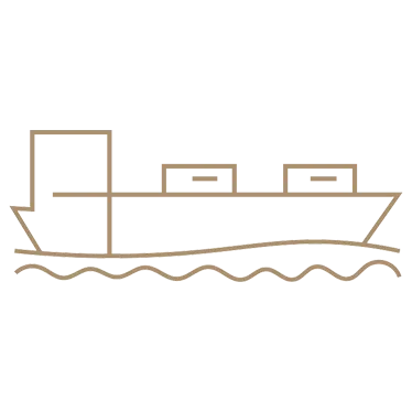 v-shipping - inland vessels - icon gold